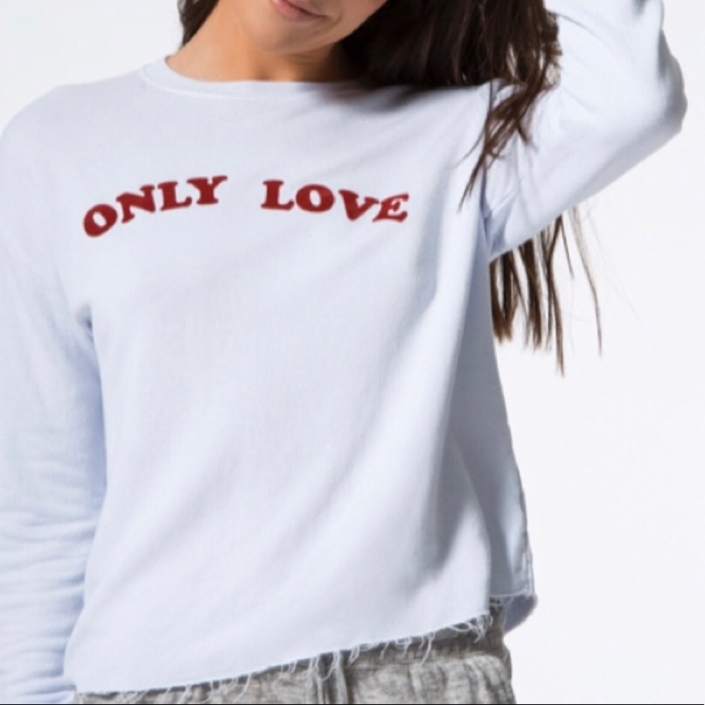 Womens Spiritual Gangster Light Blue Only Love  XS